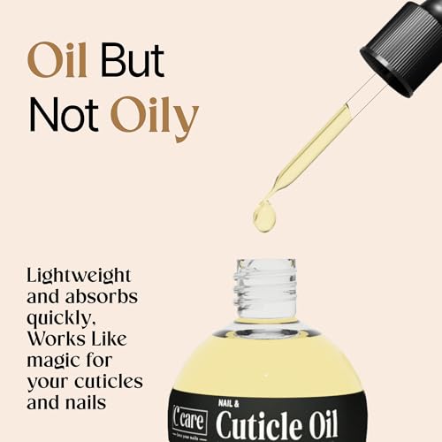 C CARE Sweet Almond Cuticle Oil For Nails - Repairs Cuticles Overnight - Moisturizes and Strengthens Nails and Cuticles - Dropper & Brush included - 2.5oz - Thumbnail 4