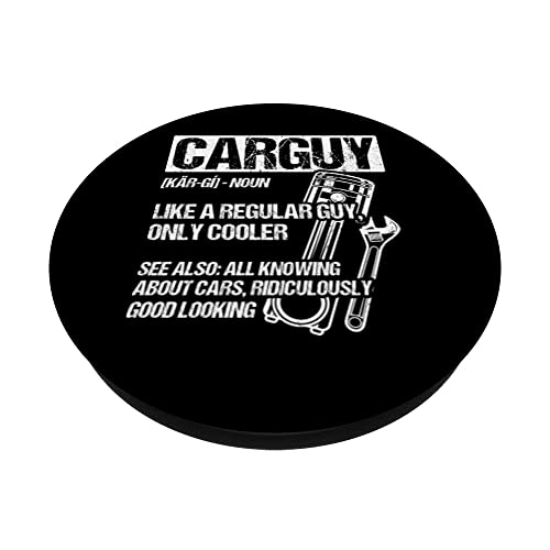 Car Guy Like A Regular Guy Mechanic Tools Gift Car Lover PopSockets Adhesive PopGrip, Black - Image 2