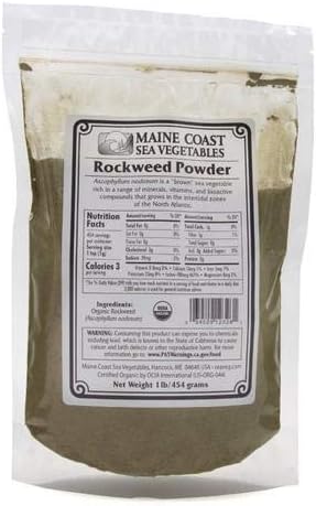 Rockweed Powder - Wild Atlantic - Organic Seaweed - Maine Coast Sea Vegetables - 1 Pound
