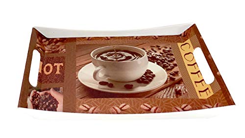 Image of UPC Preimum Melamine Break Resistant Serving Tray Set Flora Shape Modern Designs(Set of 3 - S, M, L)