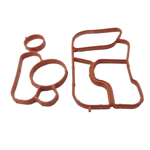 Image of Engine Oil Cooler Gasket Kit Replacement for Audi A4 Q5 Oil Filter Housing Gasket 06J117070C 06J115441A