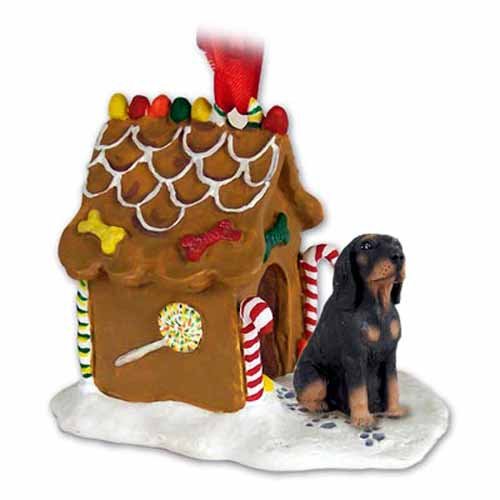 Coonhound ornement Noël maison pain d'épices chien résine 127