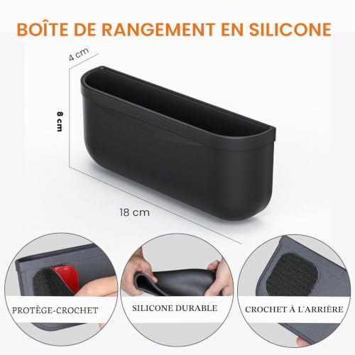 Boîte de rangement EVFIT en silicone pour console centrale Tesla Model 3 et Y
