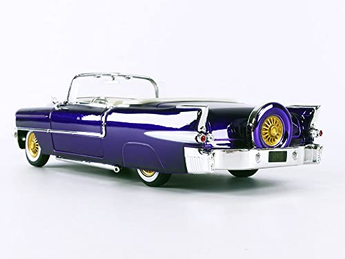 Jada Toys 1956 Cadillac Eldorado W/Elvis Figure Purple #TOP2