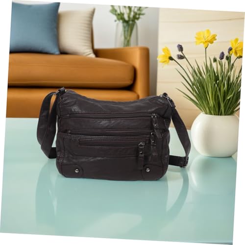 Sac à main bandoulière femme cuir PU compartiments - 7