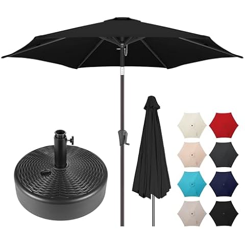 AckMizz Patio Umbrella with Base Included - Outdoor Umbrellas for Patio With Base, Patio Umbrella with Stand, Outdoor Umbrellas with Stand Cover