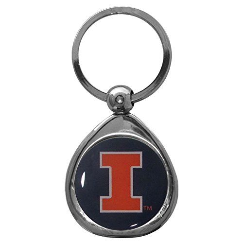 NCAA Siskiyou Sports Fan Shop Illinois Illini Chrome Key Chain