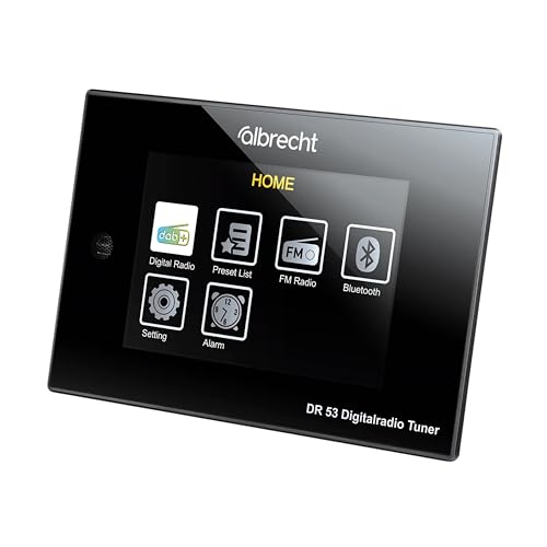 Albrecht DR 54 Adattatore Radio DAB+ Con Trasmettitore FM, Per Auto E Casa, Antenna A Ventosa, Display LCD E Uscita 3.5mm