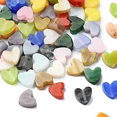 Heart Shaped Lampwork Beads_100 pcs