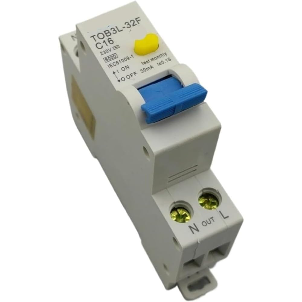 Interruttore Automatico Differenziale TOB3L-32F 18MM 16A 1P+N 6KA Con Protezione Da Sovracorrente E Perdite Componenti elettrici