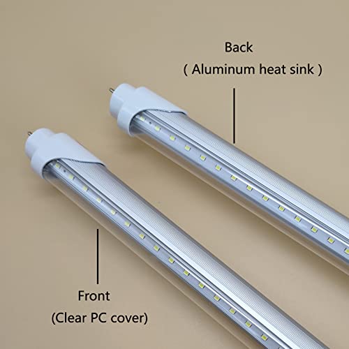 Image of 3 Foot T8 LED Tube Lights 30W,Daylight White 5000K,V Shape,Clear Lens,Ballast Bypass,G13 Base,F30T8 F30T10 F30T12 Replacement Bulb Lamp,Home,Shop,Cabinet,Pack of 10