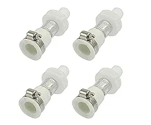 NEW WARE (Pack of 4) Washing Machine Water Inlet Hose Pipe Faucet Tap Adapter/Connector with Metal Hose Clamp