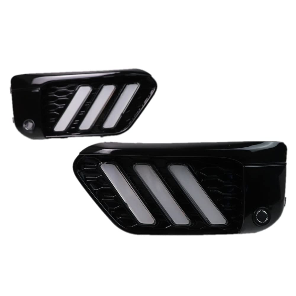 July King LED Daytime Running Light for BMW X1 F48 F49 2016-2019, 6000K LED Front Bumper DRL With Streamer Yellow Turn Signals Light