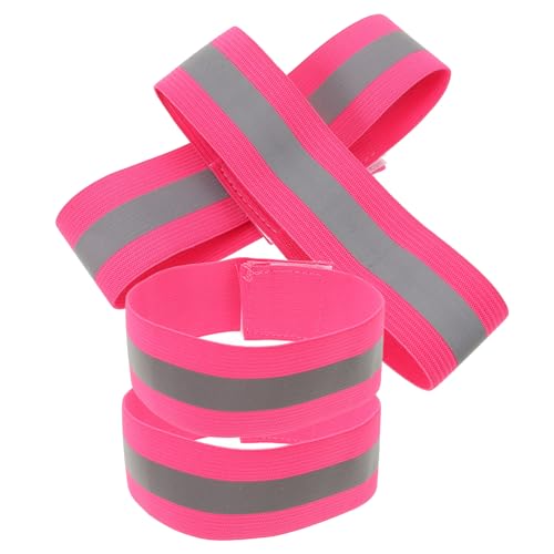 POPETPOP 4Pcs Reflective Bands for Night Running Elastic Wrist and Ankle Straps High Visibility Safety Gear for Outdoor Activities Multiple Vibrant Colors