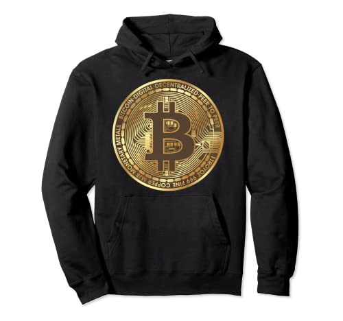 Maglietta Golden Bitcoin Crypto Currency Investor Felpa con Cappuccio