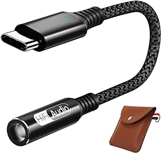 USB C to 3.5mm Jack Adapter for Samsung S23 S22 Ultra S21 S20 FE A53 A33, USB C Headphones Adapter HiFi DAC Chip USB C to Aux Headphone Jack for Google Pixel 7 6 Pro 6a OnePlus 10 9 Pro iPad Air 2022