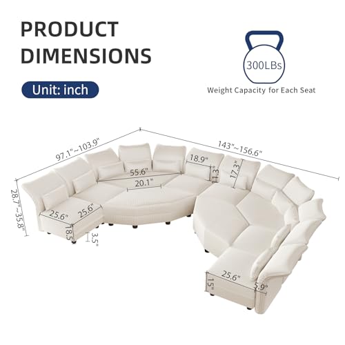 Luxury Sectional Sofa with Recliners