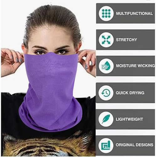 Image of Neck Gaiter Masks Tube Scarf,Seamless Bandanas Buffs Gators,Ourdoor Face Mask Face Covering Multi Headwear