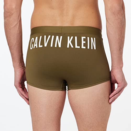Calvin Klein Herren Boxershorts Trunk mit Stretch, Grün (Brown Olive), S – Ansicht 2