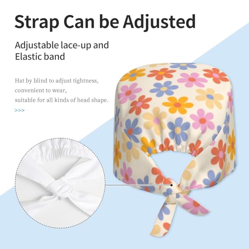 Image of Surgical Caps Men Women, Scrub Cap with Sweatband Adjustable