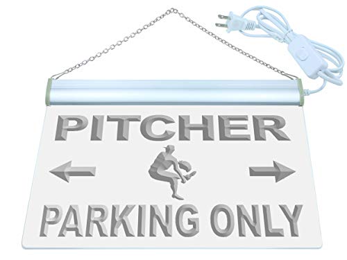ADVPRO Pitcher Parking Only LED Neon Sign Red 12 x 8.5 Inches st4s32-m402-r