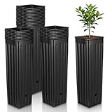 Yardwe 30 Macetas Pequeñas maceteros Altos Interior, Bolsas de Plástico Engrosadas para Guardería, Bolsas de Vivero, Exterior Cultivo de Campo y Huerto