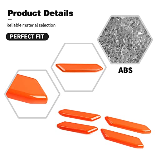 Hthe For Ford Bronco Car Door Panel Cover Interior Panel Cover Compatible With Ford Bronco 2021+ 4Doors(Abs,4Pcs/Set,Orange) #TOP5