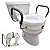 Carex EZ Lock Raised Toilet Seat with Handles, 5 Inch Elevated Handicap Toilet Seat Riser with Arms, Fits Most Toilets