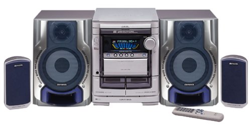 Aiwa NSX-AJ800 Compact Stereo System with speakers and remote