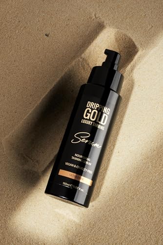 Dripping Gold Luxury Tanning Serum, Hydrating & Nourishing Self-Tan with Squalane, Rosehip & Hyaluronic Acid, Streak-Free - Image 2