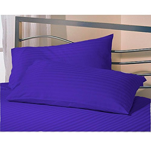 Image of Cotton 300 TC Pillow Cover, King, Navy Blue, 2 Pieces