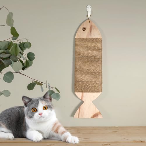 Rascador de Pared para Gatos con Cuerda de Yute Natural miniatura 5