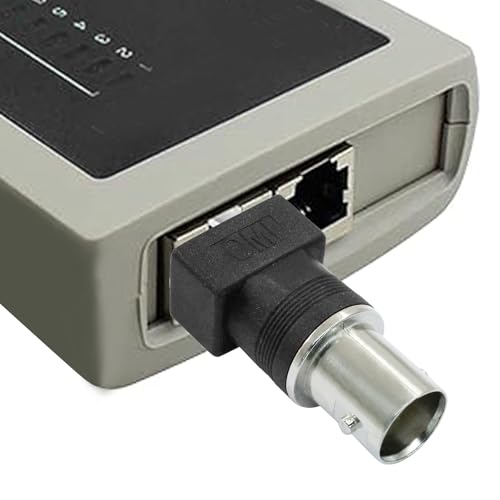 Adaptador Conector BNC a RJ45 4 piezas Negro miniatura 5