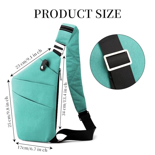 Image of Anti Theft Crossbody Bag,Sling Bag for Women Men,Multi-pocket Chest Shoulder Bag for Travel, Sport, Work
