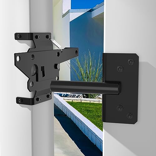 JZVXX Self-Locking Gate Gate Latches for Wooden Fences Fence gate Latch for gate PVC Fence Black Carbon Steel Material by JZVXX - Image 7