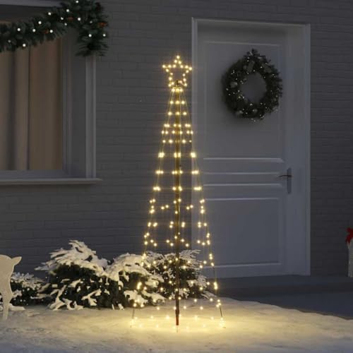 Arbre de Noël LED blanc chaud de 250cm, structure en fer robuste pour décoration intérieure. - 2