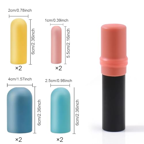 8 Pack Travel Essentials Silicone Bottle Covers, Cruise Ship Essentials, Elastic Sleeves for Shampoo Conditioner Lotion Leak-Proofing, Fit Most Size Bottles Toiletries,4 size2