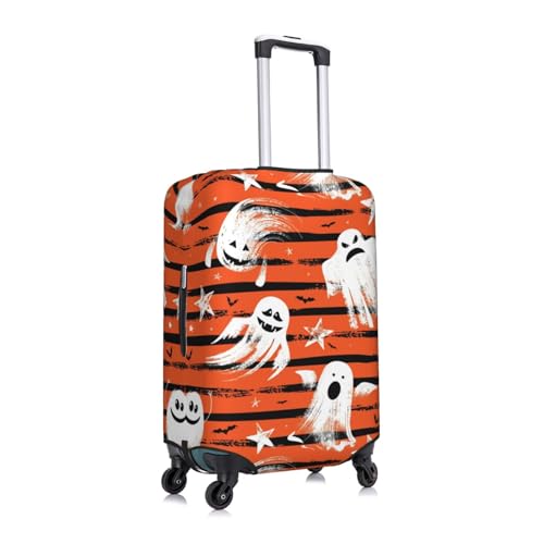 Elastic Travel Luggage Cover Printed Cute Ghosts Bats Double-Sided Suitcase Protector Bag,Dust-Proof Cratch-Resistant Durable Baggage Covers For Kid Adult,Small3