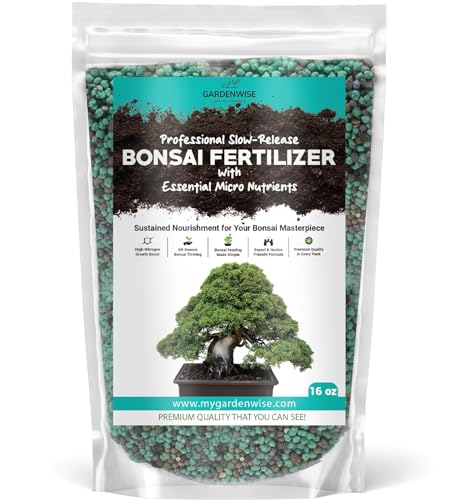 Image of GARDENWISE Slow-Release Bonsai Fertilizer with Essential Micronutrients - Professional Grade Bonsai Tree Fertilizer Pellets | Perfect Food for Indoor & Outdoor Bonsai Trees (16 OZ)