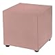 QUARKZMAN Quadratischer Ottoman-Bezug 18x18x18 Zoll Stretch-Polyester Waschbarer Ottoman-Überzug Elastischer Fußhocker-Fußstützen-Schutz für Wohnzimmer Schlafzimmer, Pink