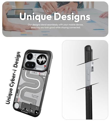 Image of KAPAVER Cyber-i Edition Back Cover Case for Nothing Phone 4a Pro | Nothing Phone 4a Pro Back Cover (Cyber-i-Black)