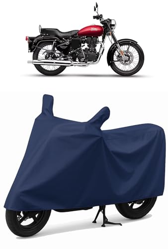 Image of CoverRide Heavy Duty Waterproof Scooty & Bike Cover for Royal Enfeild Bullet 350 - UV Resistant, Dustproof & Rain Protection, All-Weather Outdoor Cover for Bikes & Scooty with Buckle Straps