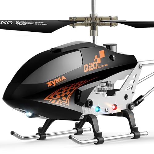 Syma Q20 Hélicoptère Télécommandé pour Enfants 8-12 Ans et Débutants, RC avec Maintien d’Altitude, 2 Vitesses, Gyroscope, Corps Alliage Vol Intérieur...