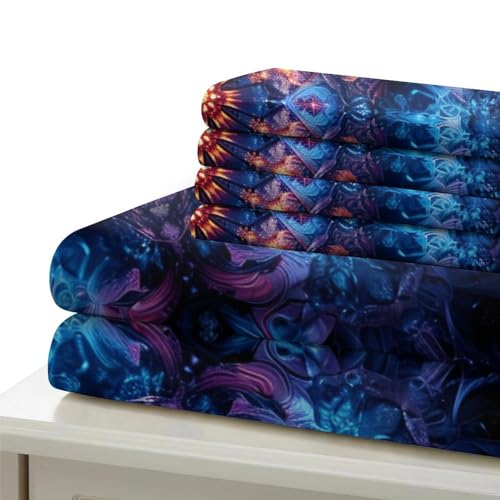Housse de couette haute qualité 3 pièces fleurs Super King - 6