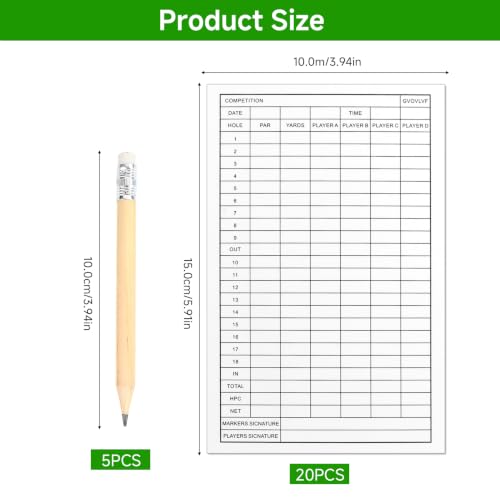 KAKUPPA 20 Pack Golf Scorecards