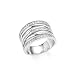 Produktbild s.Oliver Damen-Ring 15 mm Edelstahl Zirkonia weiß Gr. 58 (18.5) 2015154