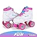 Chicago Skates Sidewalk Roller Skates – Durable, Top Performance Indoor/Outdoor Use Skate Shoes for Girls & Boys, High-Top Boot Safety Youth Quad Skates, 60mm PU Wheels, Adjustable Chassis & Trucks