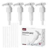 AIEVE 4 Stück Dosierpumpe kompatibel mit Best Body Nutrition Vital Drink, Sirup Spender Pumpe für 500ml/1000ml Flasche BPA Frei (mit 4 kurzen und 4 langen Schläuchen)
