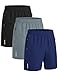 Produktbild kuzwufs Kurze Jogginghose Herren Trainingsshorts Turnhose Herren Kurz Fitness Shorts Mann Kurze Männer Laufhose Tennishose Schwarz Schnell Trocknend Atmungsaktive Shorts-Schwarz/Blau/Grau-M
