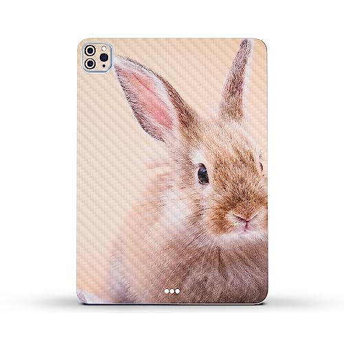 Image of MightySkins Carbon Fiber Skin Compatible with Apple iPad Pro 11 inch M2 4th Gen (2022) Full Wrap Kit - Bunny | Protective, Durable Textured Carbon Fiber Finish | Easy to Apply | Made in The USA